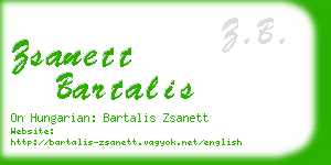 zsanett bartalis business card
